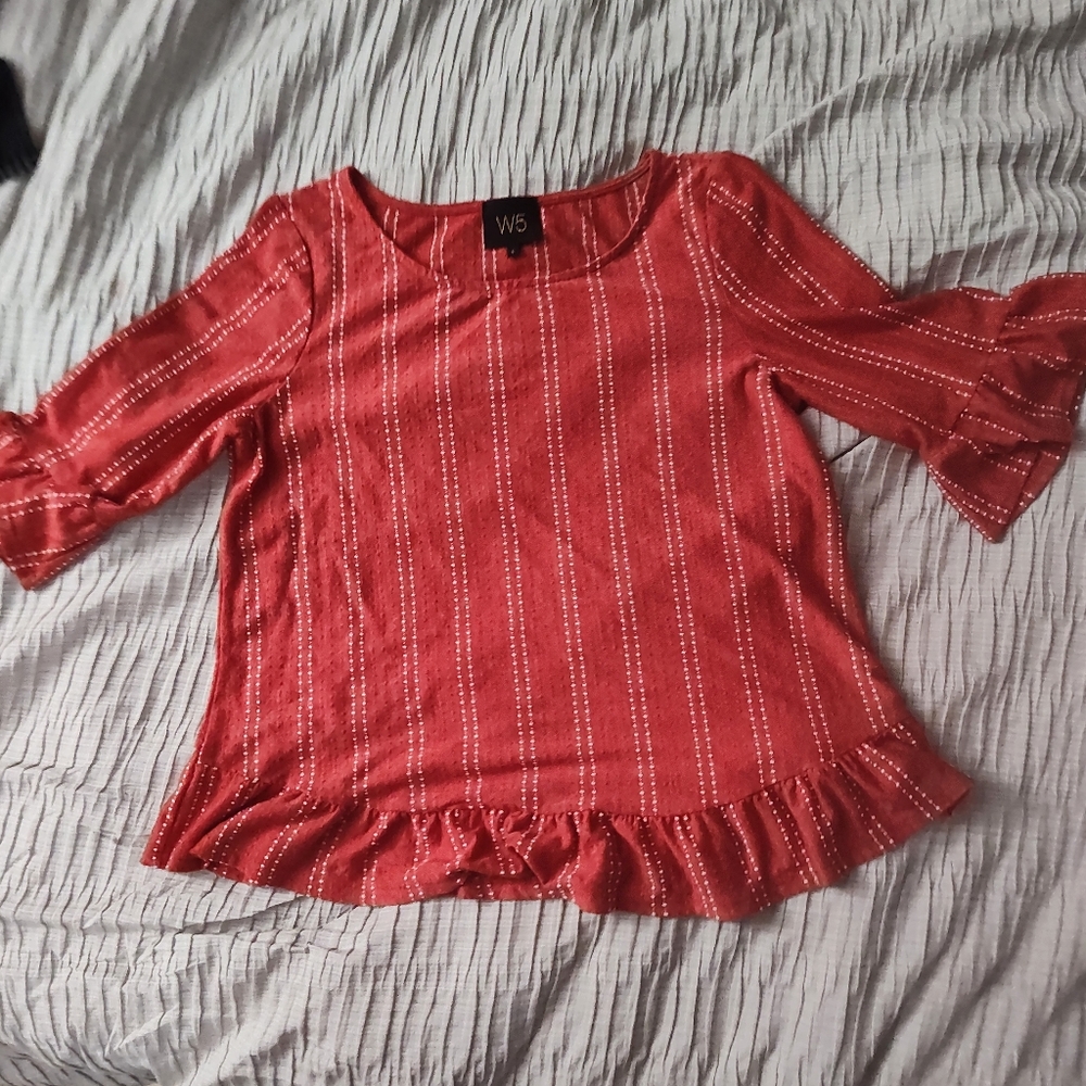 W5 anthropology rayon blouse (L)